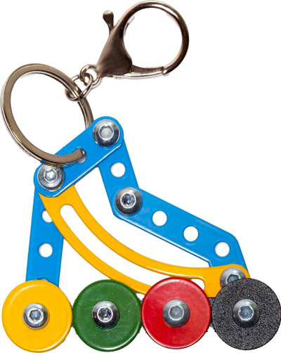 Set kreativ për varëse çelsash X PRESS ME DIY Keychain Roller, 63 copë, shumëngjyrësh