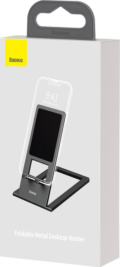 Mbajtëse tavoline Baseus Foldable Metal Desktop Holder, metal, paloset, gri e errët