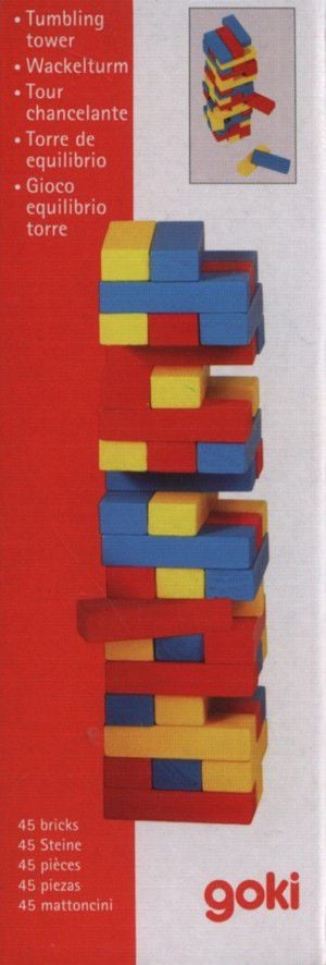 Loja me kulla druri Goki Jenga Tower Small GOKI HS973, madhësi e vogël, shumëngjyrëshe