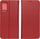 Mbulesë telefoni Genuine Leather Smart Pro për Samsung Galaxy A13 5G A136 A04s A047F, lëkurë origjinale, me stand, e kuqe