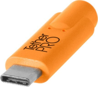 Kabllo USB Tether Tools CUC3215, USB A me USB C, 4.6 m, portokalli