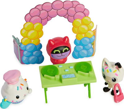 Set figurash Gabby's Dollhouse Pandy Paws Birthday, lodra plastike, shumëngjyrëshe