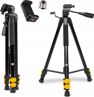Tripod për kamera Kodak PhotoGear 62\", alumin, lartësi deri 157 cm, ngjyrë e zezë