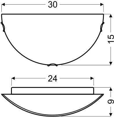 Aplike muri Candellux Bona 11-62232, 1xE27, 30cm, e bardhë