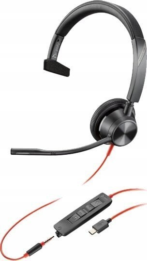 Kufje HP Poly Blackwire 3315 Monaural,USB-C, 3.5mm, të zeza