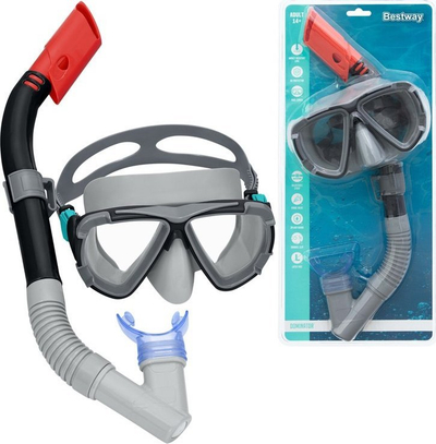 Set snorkeling Bestway 24029, maskë edhe tub noti, për të rritur, me shumë ngjyra