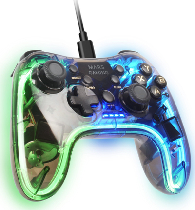 Gamepad Mars Gaming MGP-C, RGB, USB-C, i zi