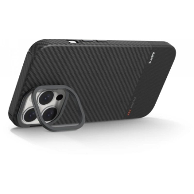 Mbrojtëse telefoni LAUT KEV Protect, për iPhone 16 Pro Max, fibër aramidi, e zezë