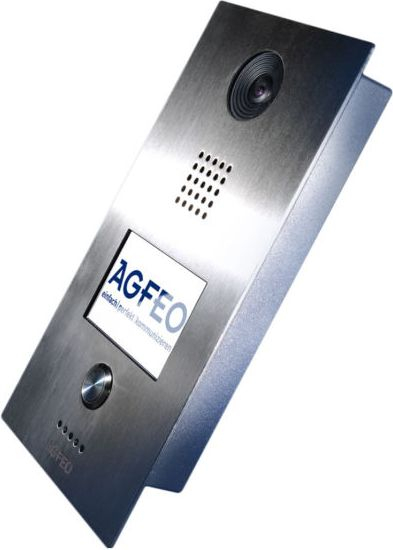 Kasë inox për portierë video Agfeo IP Video TFE1, çelik inox, për ambiente të jashtme, gri metalike