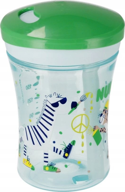 Gotë NUK Cup Active, 230ml, për fëmijë 12+, shumëngjyrëshe