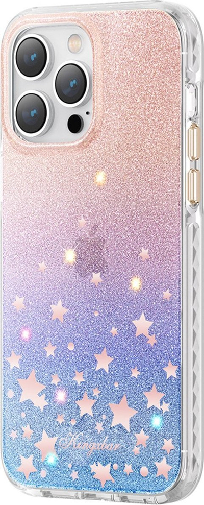 Капак за телефон Kingxbar Heart Star Series, за ајфон 14 Про Макс, ТПУ, сјај, многубоен
