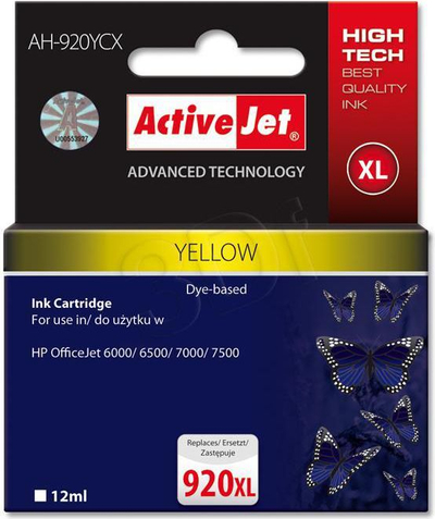 Ngjyrë për printer Activejet AH-920YCX (920XL CD974AE), e verdhë