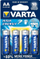 Bateri Varta High Energy AA / R6, 4 copa