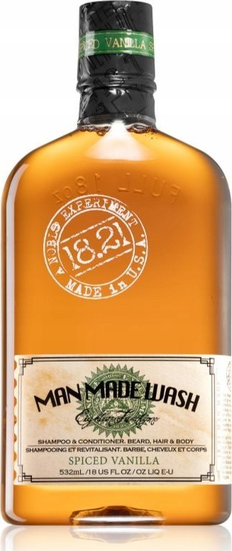 Xhel dushi 18.21 Man Made Wash Spiced Vanilla, 18 oz, për burra