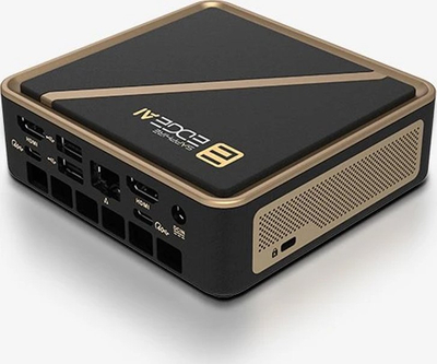 Mini PC barebone Sapphire EDGE AI 370, AMD Ryzen AI 9 HX 370, DDR5, 3x M.2, i zi