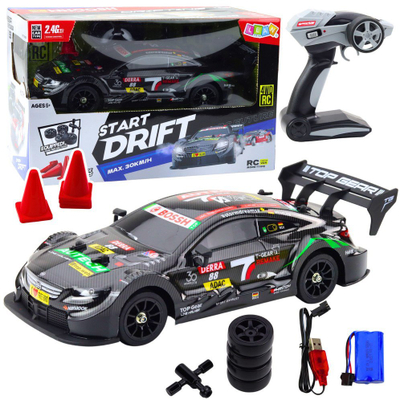 Makinë garash RC LeanToys Drift, 1:16, 30 km/h, karbon e zezë
