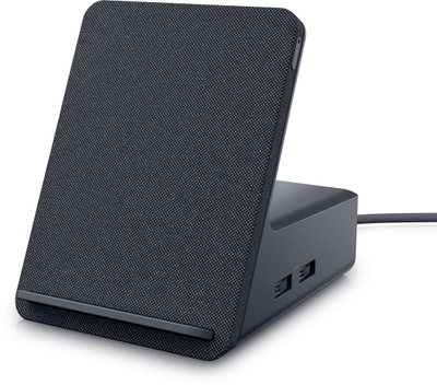 Stacion dokimi Dell Dual Charge HD22Q, USB-C, 90W, me karikim wireless, i zi