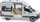 Lodër furgon kampingu Bruder Mercedes Benz Sprinter, shkallë 1/16, me figurë shoferi, i bardhë
