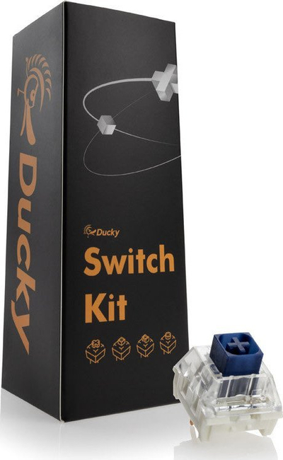 Сет прекинувачи за тастатура Ducky Kailh Box Navy, механички, 110 парчиња, проѕирни