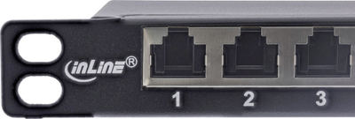 Patch panel InLine 10, Cat.6A, 12 porta, 0.5U, i zi