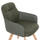 Kolltuk ngrënieje Dew 56,5x62x81,5Hcm (HM9848.05), gjelbër