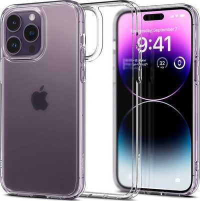 Mbulesë telefoni Spigen Ultra Hybrid për iPhone 14 Pro, transparente, Frost Clear