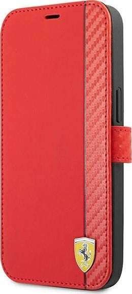 Këllëf libri Ferrari On Track për iPhone 13 6.1", me kapak, i kuq