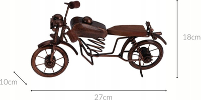 Dekor motoçiklete Home Styling Collection, metal dhe dru, 27 x 10 x 18 cm, bakër i errët