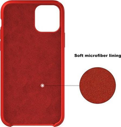 Силиконска маска LIQUID CASE за Samsung S21 Plus, отпорна на гребнатини, црвена