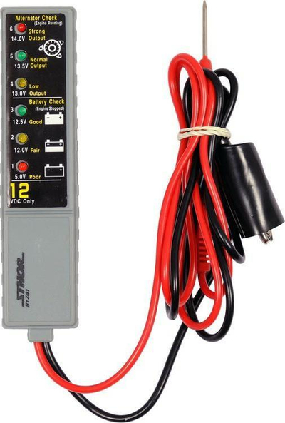 Testues alternatori dhe baterie Sthor 81741, 12V, me LED, gri