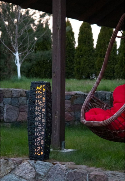 Llambë diellore Saska Garden Kokon Delux për kopsht, 25 LED, e zezë