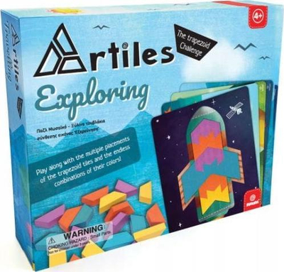 Loja edukative Artiles Exploring, mozaik gjeometrik trapez, dru, shumëngjyrëshe