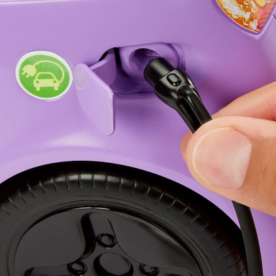 Makinë lodër elektrike Barbie 2 in 1, për 2 kukulla, me stacion karikimi, lejla