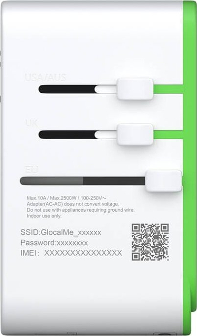 Adapter me hotspot GlocalMe Roamplug, Wi-Fi 4G LTE, i bardhë