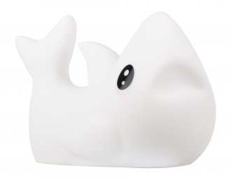 Ноќна ламба Redleaf Silly Shark, силикон BPA free, LED RGB, бела
