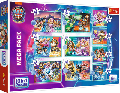 Puzzle për kalamajtë Trefl Paw Patrol, set 10 në 1, Mega Pack, shumëngjyrësh