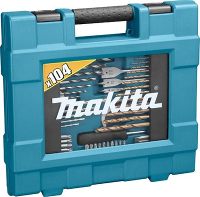 Set aksesorësh Makita Drill 104 D-31778, 104 pjesë, me valixhe, blu