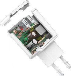 Karikues muri Schwaiger LPRO230 502, 2x USB, 100–240V, i bardhë