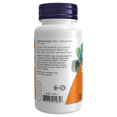 Selenium 200 mcg NOW Foods, 90 kapsula
