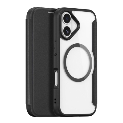 Këllëf telefoni Dux Ducis Skin X Pro për iPhone 17, me MagSafe, portofol, i zi