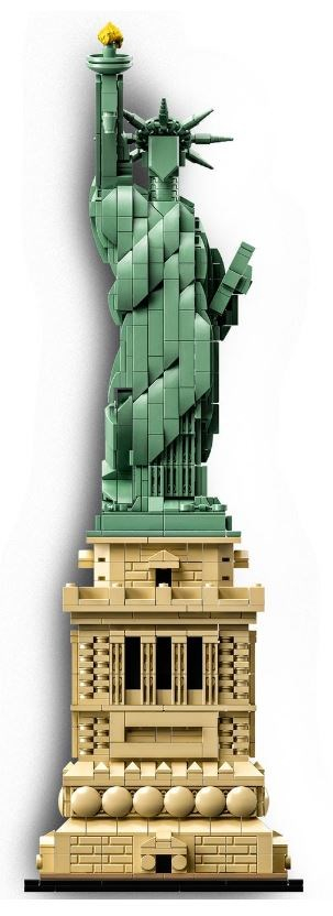 Set LEGO Architecture Statue of Liberty 21042, model dekorativ, mbi 1000 tulla, jeshile