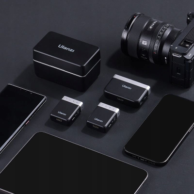 Mikrofon wireless Ulanzi AM18 U-Mic, stereo 2.4G, rreze 100m, i zi