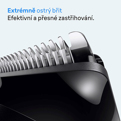 Trimmer mjekre dhe flokësh Braun BT3520, i rikarikueshëm, 50 min përdorim, i zi