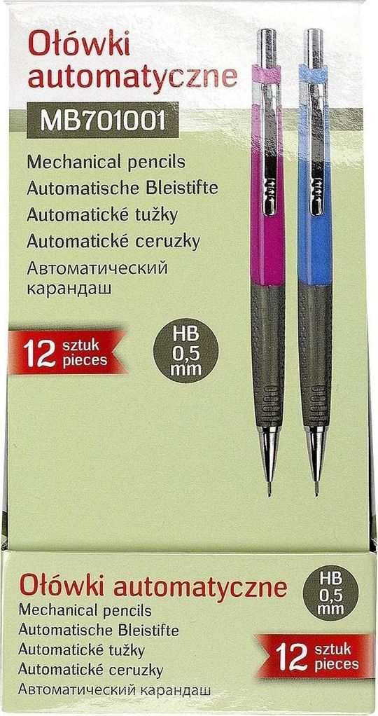 Laps mekanik Hasta HB 0.5mm, set 12 copë, rozë dhe blu