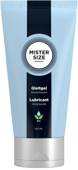 Lubrifikant Mister Size Bio, me bazë uji, 100 ml, blu