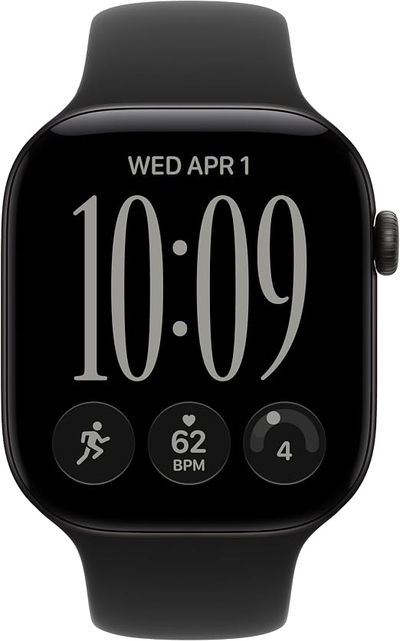 Apple Watch S12 GPS 46mm Black Aluminium Case with Black Sport Band, M/L