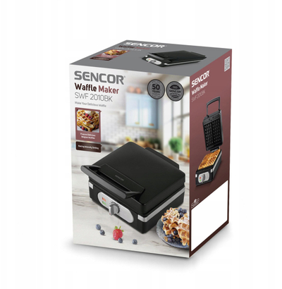 Aparat për waffle Sencor SWF 2010BK, bën 2 waffle belge, me veshje jo ngjitëse, i zi
