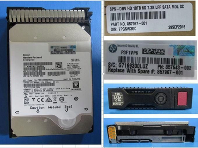 Hard disk i brendshëm HPE 857967-001, 10TB, 7200 RPM, SATA