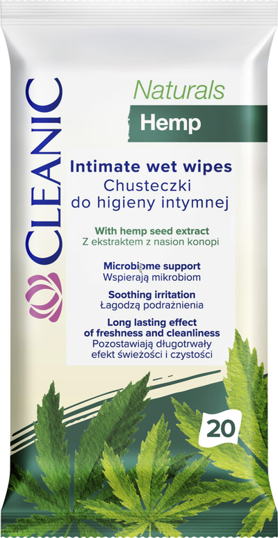 Shkurtore intime Cleanic Naturals Hemp, 20 copë
