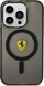 Mbrojtëse telefoni Ferrari Translucent MagSafe për iPhone 14 Pro Max, gjysmë transparente, me magnet MagSafe, e zezë